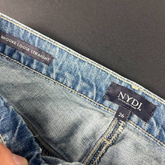 Not Your Daughters Jeans Women's 28x29* Brooke Loose Straight Blue Denim Tag 26 - Picture 7 of 16